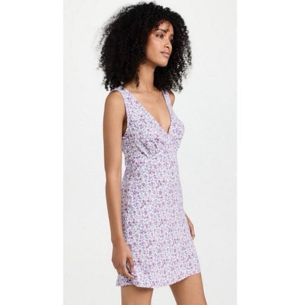 Reformation Calix Sleeveless Floral Midi Dress Lilac Purple Print Size Medium